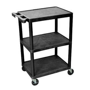 LUXOR SteelCart Open Shelf Fixed Height Table AV Cart