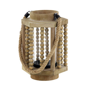 DAKOTA FIELDS 11'' H Wood Tabletop Lantern