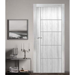 VALUSSO DESIGN LLC Flush Manufactured Wood Hollow Stripe Standard Door