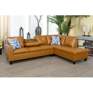 LIFESTYLE FURNITURE 3 - Piece Faux Leather Sectional
