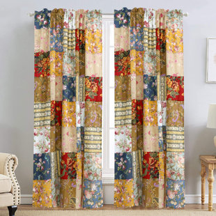 CANORA GREY Latasha Cotton Blend Semi Sheer Curtain Pair (Set of 2)
