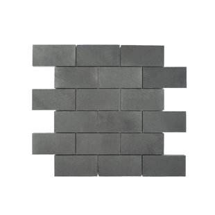 SYMPLE STUFF Sarnen 4" x 2" Natural Stone Mosaic Subway Floor Tile