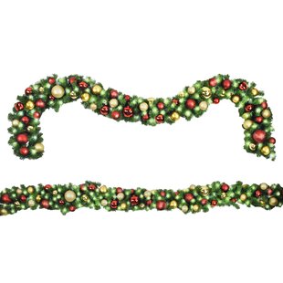 QUEENS OF CHRISTMAS 108'' in. Lighted Faux Garland