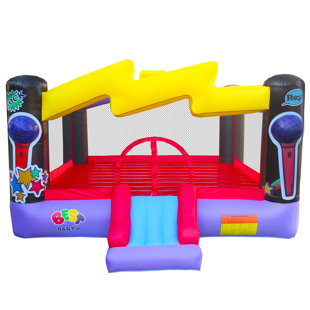 BESTPARTY 14.4' x 9.8' Bounce House with Slide and Air Blower