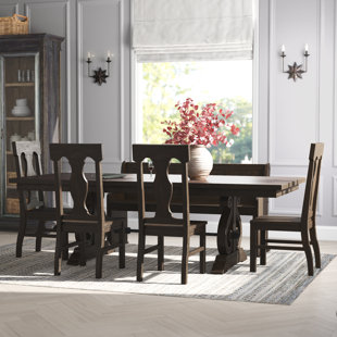 GREYLEIGH™ Kenneth 6 - Piece Extendable Solid Wood Trestle Dining Set