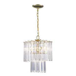 MERCER41 5 - Light Acrylic Dimmable Tiered Chandelier