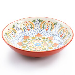 LAURIE GATES Tierra Hand Painted 42 oz. Pasta Dish