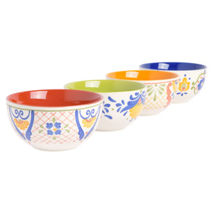 LAURIE GATES 4 Piece 24 oz. Cereal Bowl Set