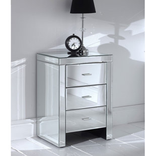 HOMES DIRECT 365 Glass Bedside Table