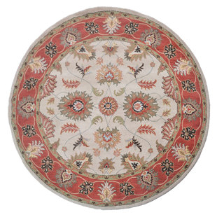 CANORA GREY Gunfried HAND TUFTED WOOL ECO-FRIENDLY AREA RUGS - Beige & Red Color | Oriental Design