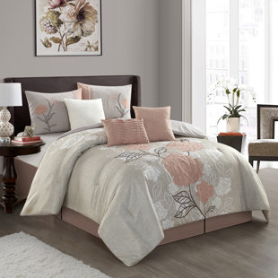 NANSHING AMERICA, INC Camellia Microfiber 7 Piece Comforter Set