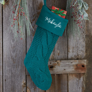 PERSONALIZATION MALL Cozy Cable Personalized Stocking