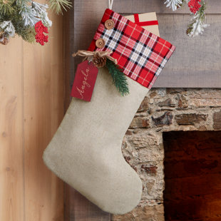 PERSONALIZATION MALL Evergreen Personalized with Alderwood Tag Stocking