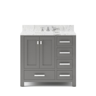 JOSS & MAIN Steve 36'' Single Bathroom Vanity with Carrara Marble Top