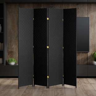 BAY ISLE HOME™ Atia 83" W x 64" H 4- Panel Folding Room Divider