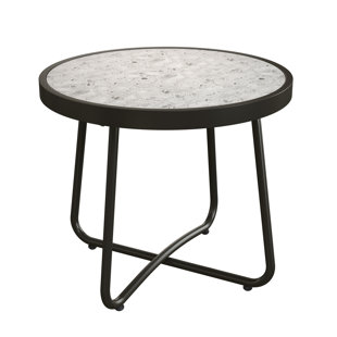GREYLEIGH™ Cullompt Round Ceramic Outdoor Side Table