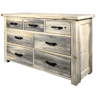 MONTANA WOODWORKS® Big Sky Collection 7 Drawer 58" W Solid Wood Dresser