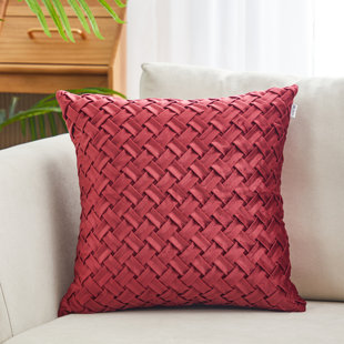 WARISI Velvet Weave Geometric Velvet Throw Pillow