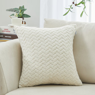 WARISI Velvet Leaves Floral Velvet Throw Pillow