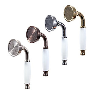 DYCONN Faucet HSU03-BR Hand Shower with Ceramic Handle, Traditional/Classic Antique Brass