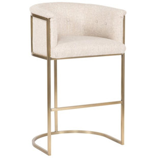 VANGUARD FURNITURE Skye 31" Button Back Metal Frame Bar Stool