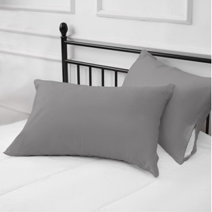 A1 HOME COLLECTIONS LLC 100% Organic Cotton 300 Thread Count Sateen Pillowcase (Set of 2)