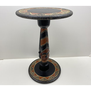 AFRICAN HERITAGE COLLECTION Zulu Solid Wood Drum End Table