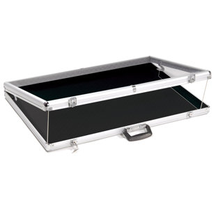SPECIALTY STORE SERVICES 24 Inch Wide Portable Showcase with Locks for Jewelry, Trading Cards, & Collectable Display Case