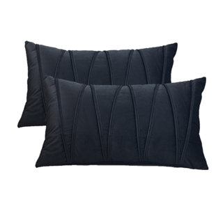 WARISI Velvet Chevron Lines Chevron Velvet Pillow Cover (Set of 2)