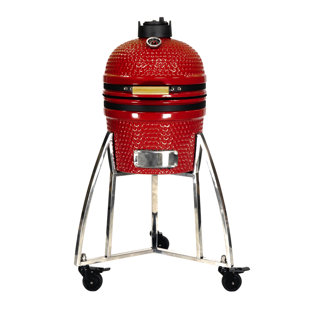 VESSILS Stainless Steel Rolling Cart For 15'' Kamado