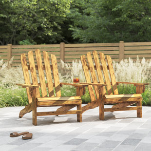 LOON PEAK® Fanna Rustic Solid Wood Adirondack Chair (Set of 2)