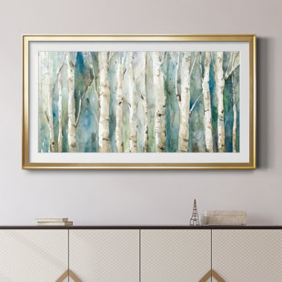 LOON PEAK® " Birch River Walk " Painting Print