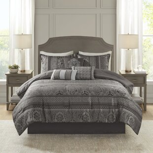 MADISON PARK Bellagio 7 Piece Jacquard Comforter Set