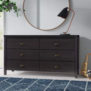 THREE POSTS™ TEEN Humberto 6-Drawer 55" W Double Dresser