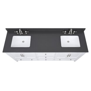 AVANITY 73'' Quartz Double Bathroom Vanity Top with Sink