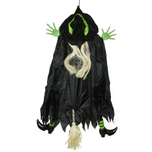 NORTHLIGHT SEASONAL 4.5' Crashed Wicked Witch Hanging Halloween Decoration