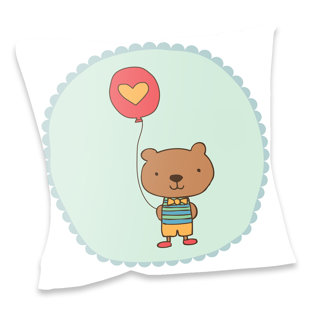 ZOOMIE KIDS Gardener Square Throw Cushion With Filling