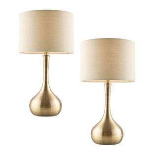 FAIRMONT PARK Bulverde 42Cm Brass Table Lamp Set (Set of 2)