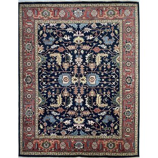 CONTINENTAL RUG COMPANY Royale Heriz Handmade Hand-Knotted Wool Blue/Red/Beige Rug