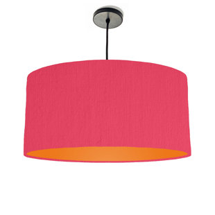 HOKKU DESIGNS 60 cm x 30 cm H Trommelförmiger Lampenschirm aus Baumwolle