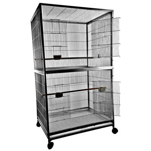 TUCKER MURPHY PET™ Chakia 72'' Iron Flat Top Breeder Bird Cage with Wheels
