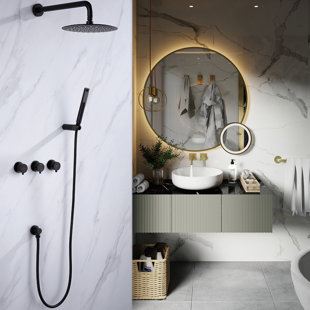 RBROHANT Complete Shower System with Rough-in Valve