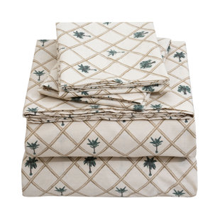 Karin Maki Kona Palm Grove 100% Polycotton Tropical Palm Tree Sheet Set