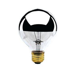 BULBRITE INDUSTRIES 60 Watt, Silver Bowl, G25 Incandescent, Dimmable Light Bulb, Warm White (Set of 6)