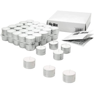 GLO-WAX Unscented Tealight Candle (Set of 50)