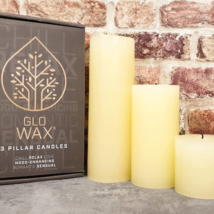 GLO-WAX Unscented Pillar Candle