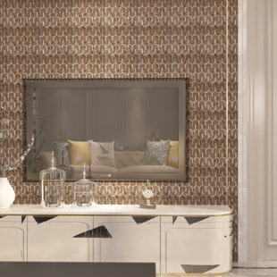 ILLUSSO Nexus 12.99'' W x 11.1'' L Aluminum Peel and Stick Mosaic Tile