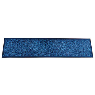 CANORA GREY Runner Aaiden Abstract Machine Woven Blue Indoor / Outdoor Area Rug