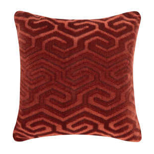 MILLANO HOME Zulu Claret Luxury Square Pillow Cover & Insert