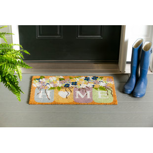 OPHELIA & CO. Koby Home Mason Jars Outdoor Coir Door Mat